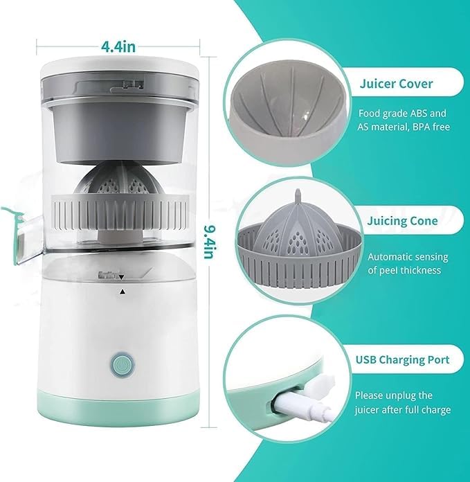 Portable USB Rechargeable Citrus Juicer | Fresh Juice Anytime, Anywhere