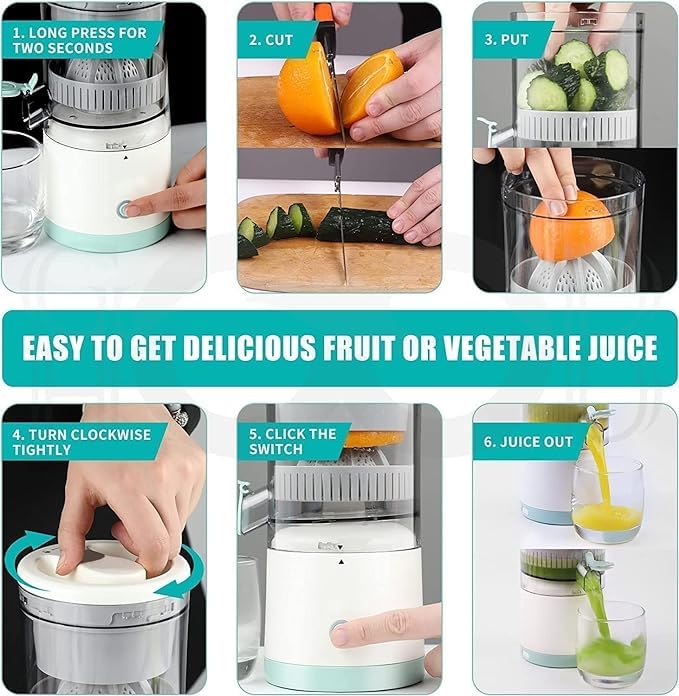 Portable USB Rechargeable Citrus Juicer | Fresh Juice Anytime, Anywhere