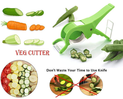 Premium Plastic 2 In 1 Vegetable And Fruit Cutter With Peeler