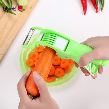 Premium Plastic 2 In 1 Vegetable And Fruit Cutter With Peeler